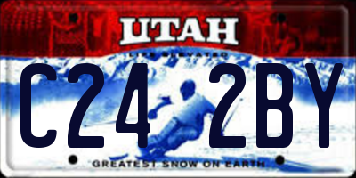 UT license plate C242BY