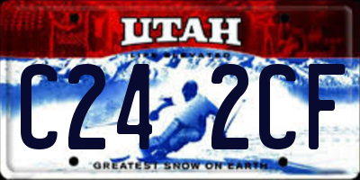 UT license plate C242CF