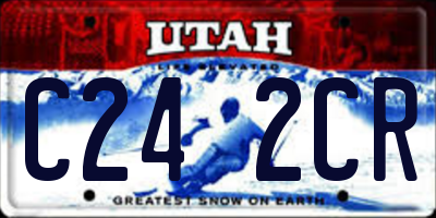 UT license plate C242CR
