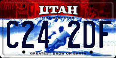 UT license plate C242DF