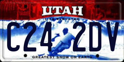 UT license plate C242DV