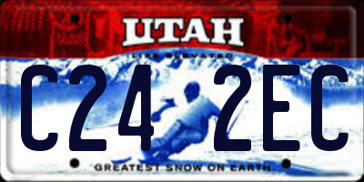 UT license plate C242EC