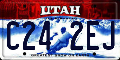 UT license plate C242EJ