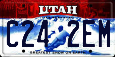 UT license plate C242EM