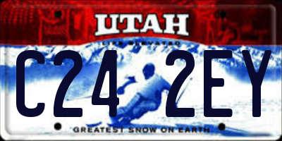 UT license plate C242EY