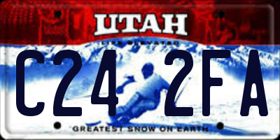 UT license plate C242FA