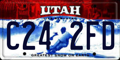 UT license plate C242FD