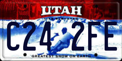 UT license plate C242FE