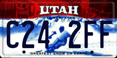 UT license plate C242FF