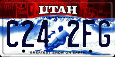 UT license plate C242FG