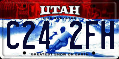 UT license plate C242FH