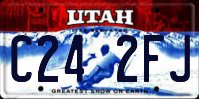 UT license plate C242FJ