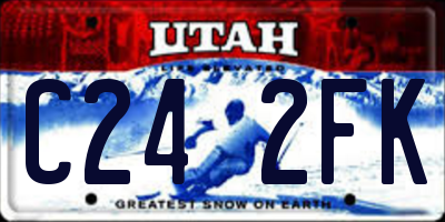 UT license plate C242FK