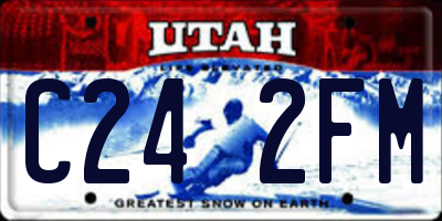 UT license plate C242FM