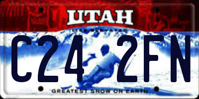 UT license plate C242FN