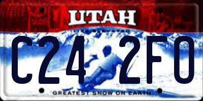 UT license plate C242FO