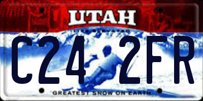 UT license plate C242FR