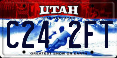 UT license plate C242FT