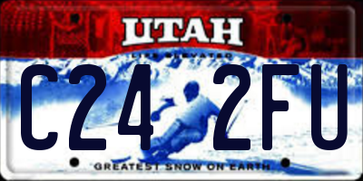 UT license plate C242FU