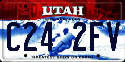 UT license plate C242FV