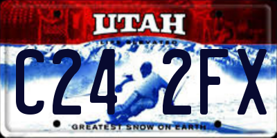 UT license plate C242FX