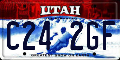 UT license plate C242GF