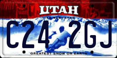UT license plate C242GJ