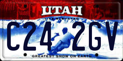 UT license plate C242GV