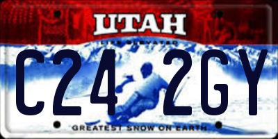 UT license plate C242GY