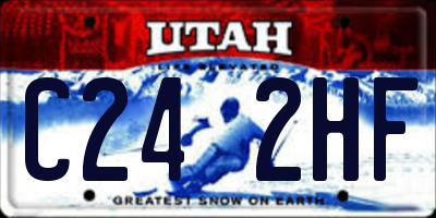 UT license plate C242HF
