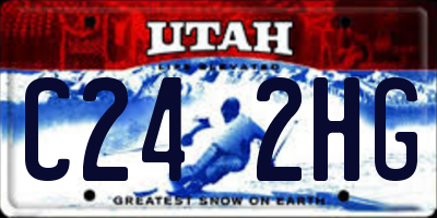 UT license plate C242HG