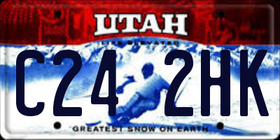 UT license plate C242HK