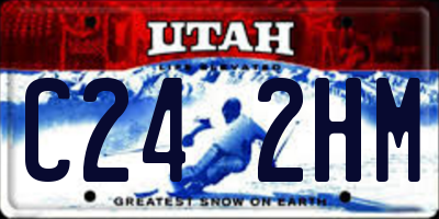 UT license plate C242HM