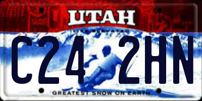 UT license plate C242HN