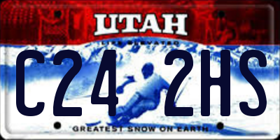 UT license plate C242HS