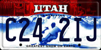 UT license plate C242IJ