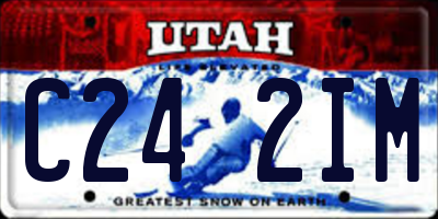 UT license plate C242IM