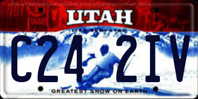 UT license plate C242IV