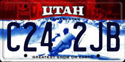 UT license plate C242JB
