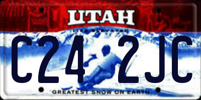 UT license plate C242JC