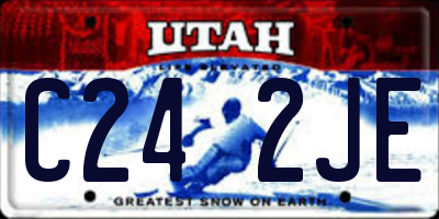 UT license plate C242JE