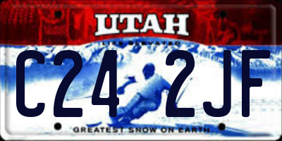 UT license plate C242JF