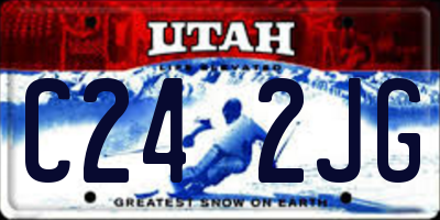 UT license plate C242JG