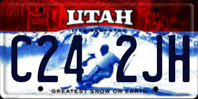 UT license plate C242JH
