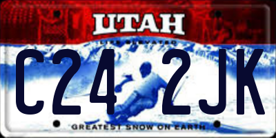 UT license plate C242JK
