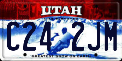 UT license plate C242JM