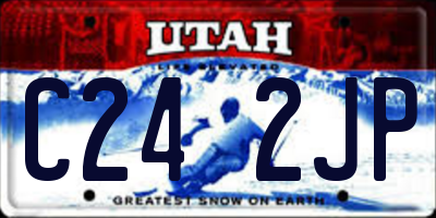 UT license plate C242JP
