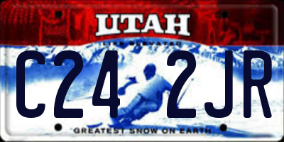 UT license plate C242JR