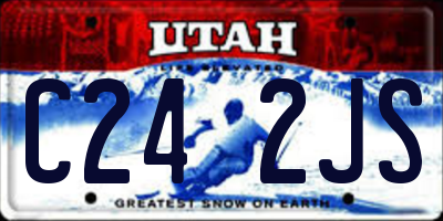 UT license plate C242JS