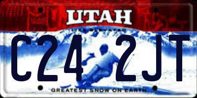 UT license plate C242JT